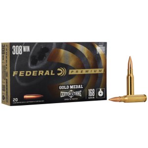 Federal GM308OTM1 308 Win 168 Grain OTM 20 Rounds Brass Finish