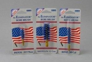 Iosso Eliminator Bore Brush - .357/9mm, Cobalt Blue Fiber, Tight Wound, Multiple Use, Ideal with Triple Action Solution