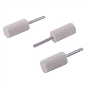 Brownells Mandrel Mounted Felt Bob Square 1" x 1/2" 3 Pack