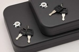 SnapSafe 75201 Lock Box Large Keyed 9.5"x6.5"x1.75" Black 2-Pack