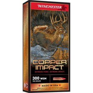 Winchester Ammo X300SCLF Copper Impact 300 WSM 150 gr Copper Extreme Point Lead-Free 20 Per Box/ 10 Cs