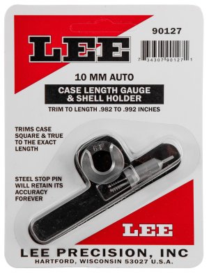 Lee Precision Case Length Gage and Shell Holder 10mm Auto 90127
