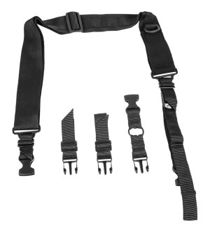 NcStar AARS2PB VISM Extra Wide Adjustable Bungee Sling Black Nylon Strap