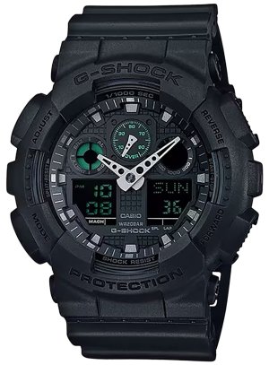 G-Shock GA100MB-1A Tactical Black Watch Stainless Steel Bezel 145-215mm