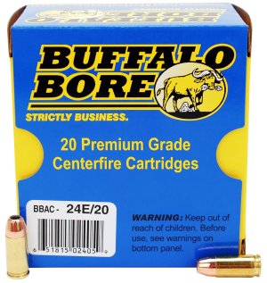 Buffalo Bore 24E20 9mm Luger +P 124gr JHP Ammo 20 Rounds