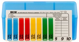 MTM Case-Gard R-50 Series 50 Rounds Midlength Rifle Ammo Box - Clear Blue