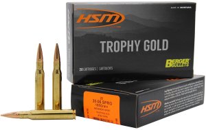 HSM Ammunition Trophy Gold 30-06 Springfield 185gr VLD 20 Rounds Rifle