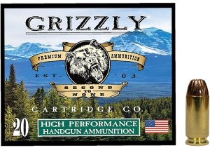 Grizzly GC4SW1 40S&W Ammo 200gr JHP 20/Box 1000fps 444ft-lbs