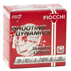 Fiocchi Exacta Heavy Shooting Dynamics Shotshells 12ga 2-3/4 in 1 oz 1200 fps #9 25/ct