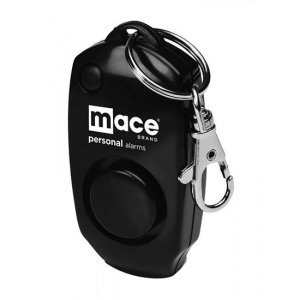 Compact Mace Brand Personal Alarm Keychain - 130dB Black