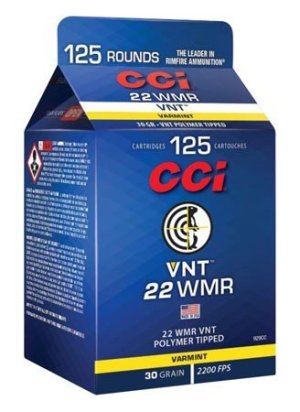 CCI 929CC VNT 22 WMR 30 Grain Polymer Tip 125 Rounds Ammo