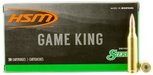 HSM Game King Rifle Ammunition 243 Win. Sierra Spi