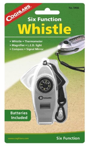 Coghlan's 2466 Six-Function Whistle with LED Light, Compass & Thermometer