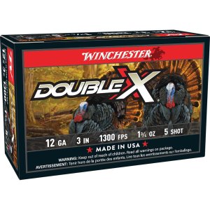 Winchester Ammo STH1235 Double X High Velocity Turkey 12 Gauge 3" 1 3/4 oz 1300 fps 5 Shot 10 Bx/10 Cs
