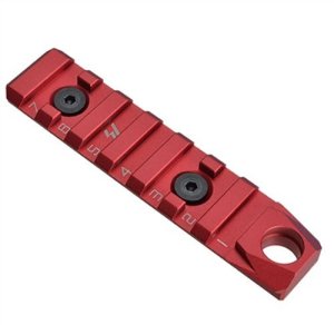 Strike Industries SI-Link-RS-7-QD-RED 7-Slot Rail, KeyMod/M-LOK, Red Aluminum