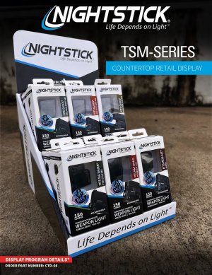 Nightstick CTD08 Counter Display 12 TSM Weapon Light Green Laser 150 Lumens 104m Range