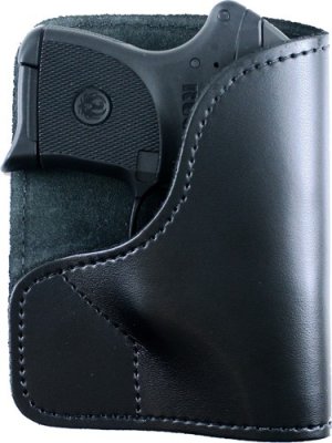 DeSantis 021BJP6Z0 Trickster Pocket Holster Ambi Leather Ruger LCP 380