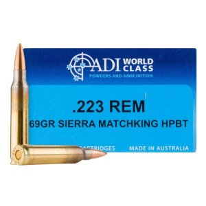 ADI World Class Ammunition .223 Remington 69 Grain Sierra HPBT 20 Rounds