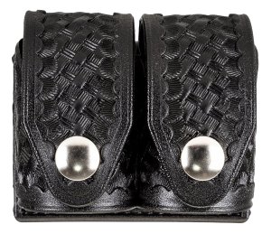 HKS 203BMBN Speedloader Case Black Hytrel Double Medium 2.25 in Belt Loop