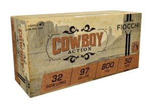 Fiocchi 32SWLL Cowboy Action 32S&WLong 97gr Lead Flat Point 50 Per...