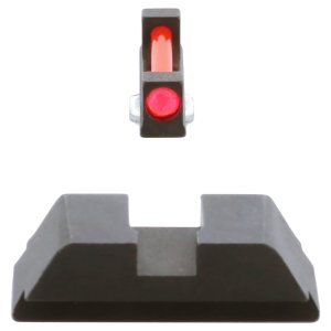 AmeriGlo GFT113 Range Sight Set Glock Red Fiber Optic Front/Black Rear