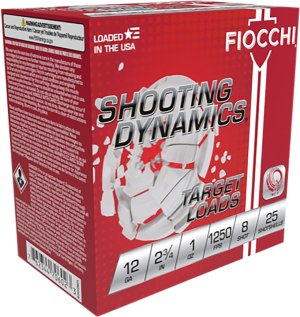 Fiocchi 12ga 2.75" 8 Shot 1oz Shotgun Loads