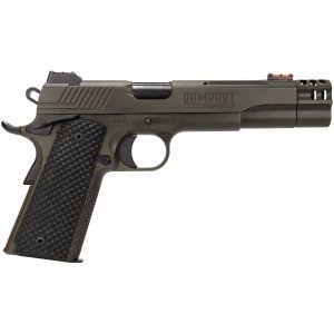 Kimber 3000466 Rampart 45ACP 5" 8rd OD Green Cerakote, HIVIZ Sights
