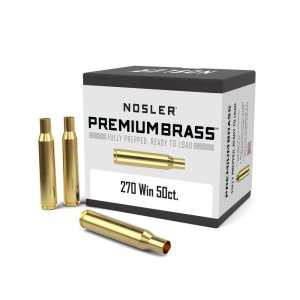 Nosler Unprimed Brass Rifle Cartridge Cases 270 Win 50 Count
