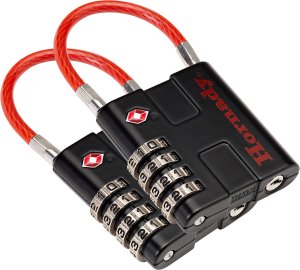 Hornady 96022 Rapid Safe TSA Lock Open Combination Black/Red 2 Pk *Worn