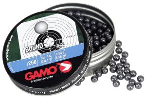 Gamo .177 Lead ROUNDBALL BBS 19 GRAINS 250Pk Tin