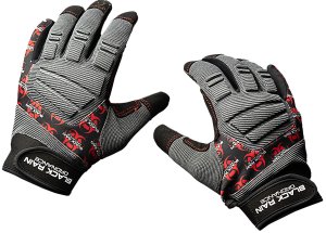 Black Rain Ordnance TACTGLOVEGRY/BLK/RDL Tactical Gloves Black/Gray/Red...