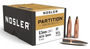 Nosler 16321 Partition Hunting 6.5 Creedmoor .264 140 gr Spitzer 50 Per Box