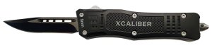 Xcaliber 9mm OTF Drop Point Knife 2.75in 440C Black Blade