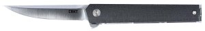 CRKT 7095KX CEO Compact 2.61" Folding Knife Satin 4116 SS Blade Black Handle