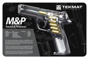 Tekmat Tekr17swmpca S&W M&P Cutaway Cleaning MAT Black/White Rubber 11" X