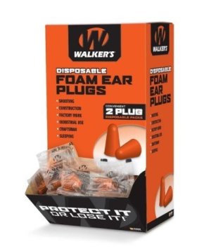 Walkers GWP-FP-200PK Foam Ear Plugs, 200 Pack, Hearing Protection