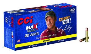 CCI 958 Maxi-Mag Varmint .22WMR 40gr JHP 200 Rounds 1875fps