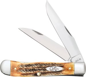 CASE & SON 65329 6.5254WSS Trapper 6.5 Bone Stag Knife