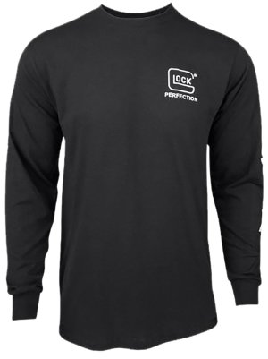 Glock AP96101 Perfection Long Sleeve Tee Black XL Pre-Shrunk Cotton