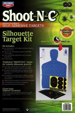 Birchwood Casey Shoot-N-C 12x18 In Silhouette Target Kit Chartreuse 3-Pack