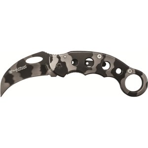 Smith & Wesson Extreme Ops Karambit Folder 2.75In Camo Blade SS Handle
