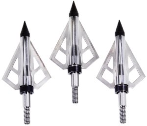 Velox Optimus Broadheads 125 gr. 3 pk. Fixed 3 Blade 1 3/16" Cutting Diameter Stainless Steel Razor Sharp Blades