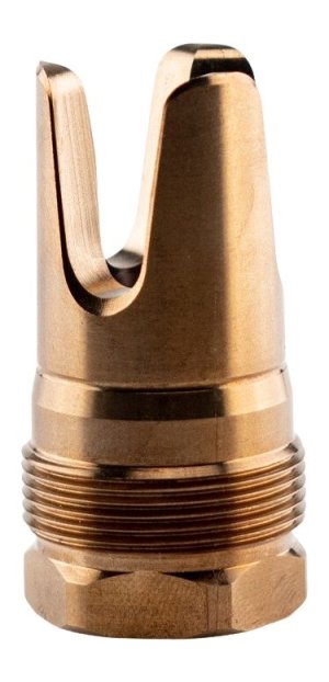 Rearden 10020 Flash Hider 5/8x24 Square-Shoulder Gold Finish