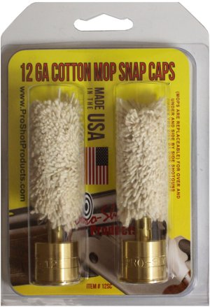 Pro-Shot Products 12SC 12 Gauge Brass Snap Caps with Wool Mop 2 Pack