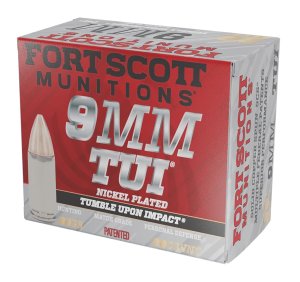 Fort Scott 9MM080SCVNIC TUI 9mm 80gr Solid Copper 20rd Nickel-Plated