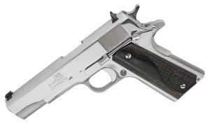 Iver Johnson 1911A1 CHR-W 45 ACP 5" Chrome Black Grip 8rd Semi-Auto
