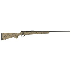 Howa HHS62502 1500 6.5 Creedmoor 5+1 Bolt Rifle: Tan w/Black Spider Webbing, Fixed Stock, Right Hand