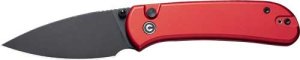 Civivi Qubit C22030E2 2.98" Red/Black Stonewash Button Lock Knife