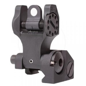 Troy Industries SSIGFBSROBT00 Rear Folding BattleSight Black Anodized AR-15