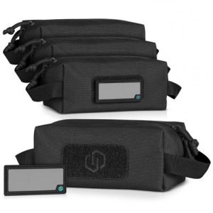 SAVIOR SP-AMST-4P-BK Loose SAC [Soft Accessories Carrier] 9x4x4 w/ 8 Writeable Patches, Black